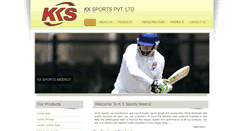 Desktop Screenshot of kksports.co.in